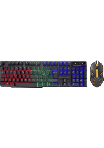 RealForce KM-G77 RGB USB Aydınlatmalı Klavye Mouse Set Siyah (TR-Q)